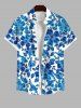 Ombre Floral Leaves Print Plus Size Matching Hawaii Beach Outfit For Couples -  