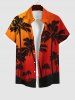 Coconut Tree Ombre Sky Print Plus Size Matching Hawaii Beach Outfit For Couples -  