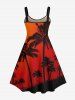 Coconut Tree Ombre Sky Print Plus Size Matching Hawaii Beach Outfit For Couples -  