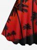 Coconut Tree Ombre Sky Print Plus Size Matching Hawaii Beach Outfit For Couples -  