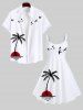 Plus Size Coconut Tree Sun Sea Bird Print Hawaii Tank Dress -  