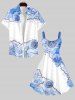 Plus Size Watercolor Tie Dye Ombre Rose Flower Ink Painting Splatter Print Hawaii A Line Tank Dress -  