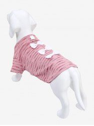 Pet's Bowknot Striped D-Ring T-shirt -  