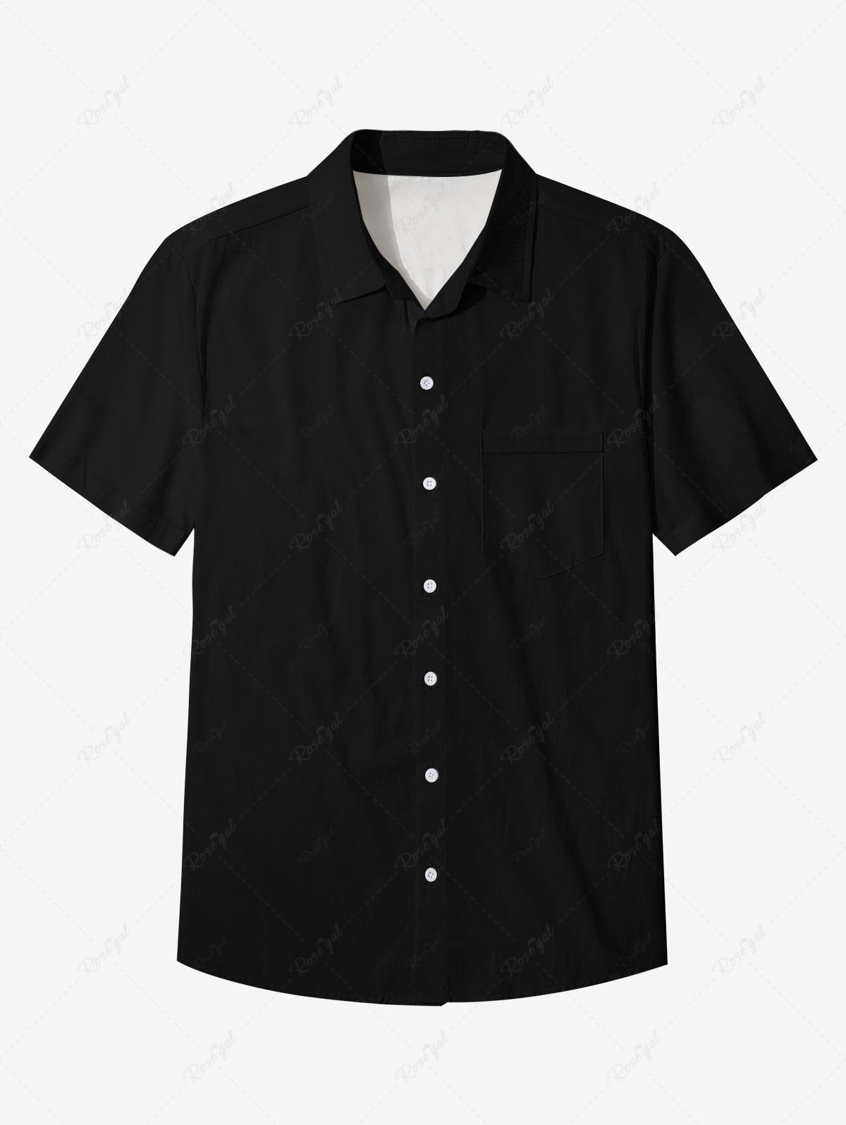Best Plus Size 100% Cotton Solid Full Buttons Shirt For Men  