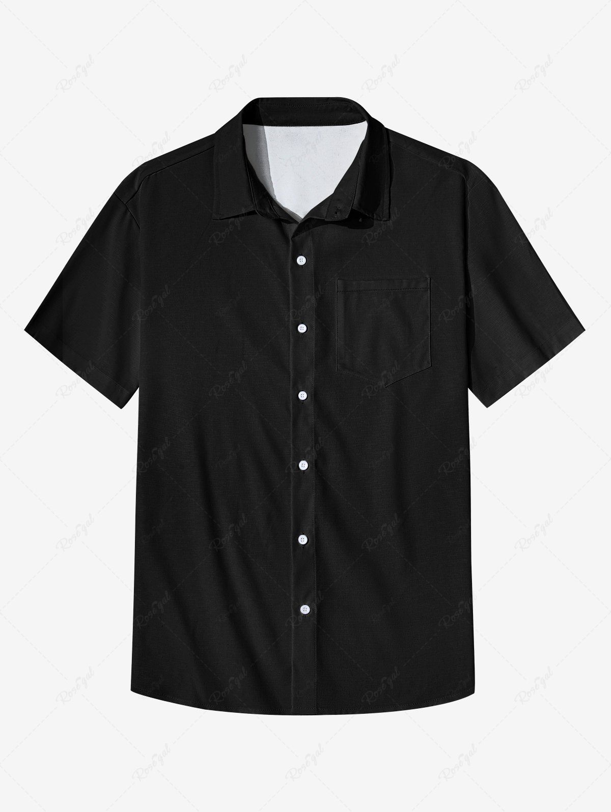 Buy Plus Size Solid Buttons Shirt For Men  