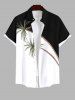 Tenue de Plage Grande Taille Mignon Contrastant Imprimé Cocotier pour la Plage - Noir 