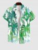 Tropical Coconut Tree Print Plus Size Matching Hawaii Beach Outfit For Couples -  