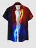Glitter Lightning Print Plus Size Matching Hawaii Beach Outfit For Couples -  