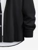 Plus Size Solid Full Buttons Shirt For Men -  