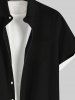 Plus Size Solid Buttons Pocket Shirt For Men -  