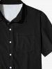 Plus Size Solid Buttons Shirt For Men -  