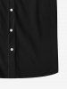 Plus Size Solid Buttons Shirt For Men -  