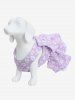 Pet's Jacquard Floral D-Ring Bowknot Dress -  