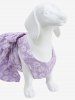 Pet's Jacquard Floral D-Ring Bowknot Dress -  