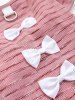 Pet's Bowknot Striped D-Ring T-shirt -  