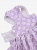 Pet's Jacquard Floral D-Ring Bowknot Dress -  