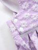 Pet's Jacquard Floral D-Ring Bowknot Dress -  