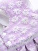 Pet's Jacquard Floral D-Ring Bowknot Dress -  