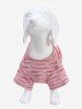 Pet's Bowknot Striped D-Ring T-shirt -  
