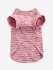 Pet's Bowknot Striped D-Ring T-shirt -  