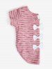 Pet's Bowknot Striped D-Ring T-shirt -  