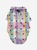 Pet's Candy Color Plaid Bowknot Polka Dot Print Toggle Drawstring Button Shirt -  