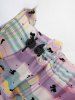 Pet's Candy Color Plaid Bowknot Polka Dot Print Toggle Drawstring Button Shirt -  