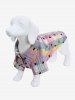 Pet's Candy Color Plaid Bowknot Polka Dot Print Toggle Drawstring Button Shirt -  