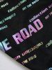 Pet's Colorful Ombre Neon Letters Print D-Ring T-shirt -  