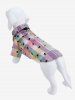 Pet's Candy Color Plaid Bowknot Polka Dot Print Toggle Drawstring Button Shirt -  