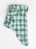 Pet's Plaid Floral Print Toggle Drawstring O-Ring Stars Button Shirt -  