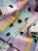 Pet's Candy Color Plaid Bowknot Polka Dot Print Toggle Drawstring Button Shirt -  