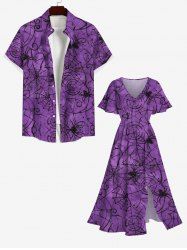 Costume D'Halloween en Toile D'araignée Grande Taille pour Couples - Pourpre  