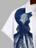 Octopus Print Plus Size Matching Beach Outfit For Couples -  