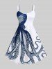 Octopus Print Plus Size Matching Beach Outfit For Couples -  