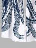 Octopus Print Plus Size Matching Beach Outfit For Couples -  