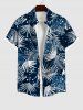 Tropical Leaves Floral Print Plus Size Matching Hawaii Beach Outfit For Couples -  