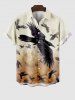 Halloween Costume Eagles Swirls Sand Ombre Colorblock Print Plus Size Matching Outfit For Couples -  