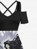 Halloween Costume Octopus Wizard Snake Monster Ink Painting Print Plus Size Matching Set For Couples -  