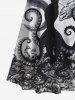 Plus Size Octopus Wizard Snake Monster Ink Painting Print Halloween Costume Crisscross A Line Maxi Dress -  