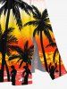 Coconut Tree Sea Dancer Ombre Sky Cloud Print Plus Size Matching Hawaii Beach Outfit For Couples -  