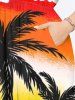 Coconut Tree Sea Dancer Ombre Sky Cloud Print Plus Size Matching Hawaii Beach Outfit For Couples -  
