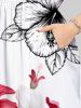 Tropical Leaf Hibiscus Flower Print Plus Size Matching Hawaii Beach Outfit For Couples -  