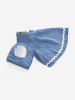 Pet's Pineapple Lace Trim Appliques Buttons Dress -  