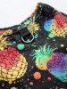 Pet's Pineapple Paint Splatter Print Hollow Out T-shirt -  