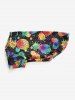 Pet's Pineapple Paint Splatter Print Hollow Out T-shirt -  