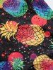 Pet's Pineapple Paint Splatter Print Hollow Out T-shirt -  