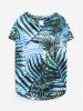 Pet's Tropical Leaf Print Hawaii T-shirt -  