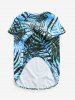 Pet's Tropical Leaf Print Hawaii T-shirt -  