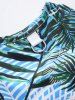 Pet's Tropical Leaf Print Hawaii T-shirt -  